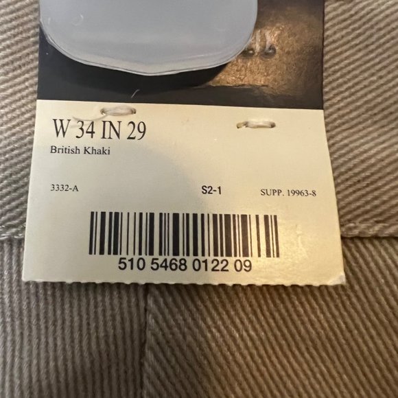 NEW St Johns Bay Pants Sueded Twill Khaki Flat Front Relaxed Mens Size 34 x 29 - Picture 9 of 12